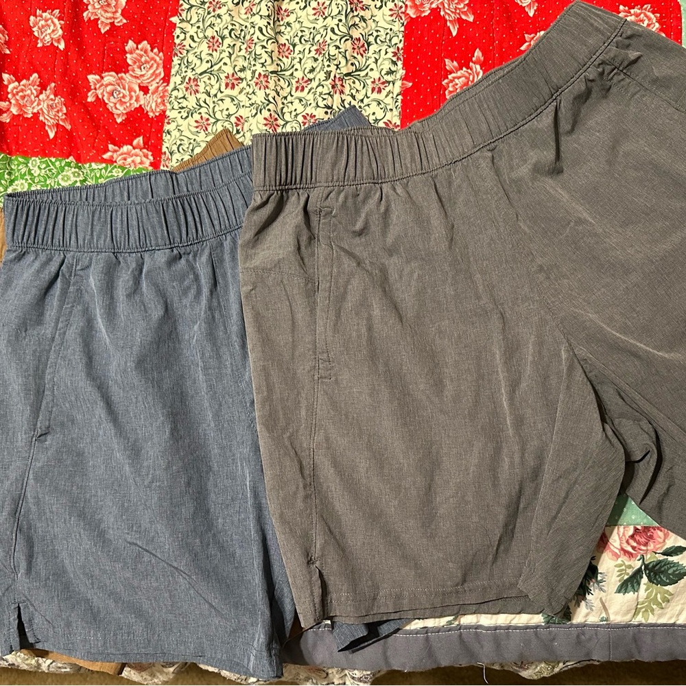 Gray and Brown Casual Shorts Set